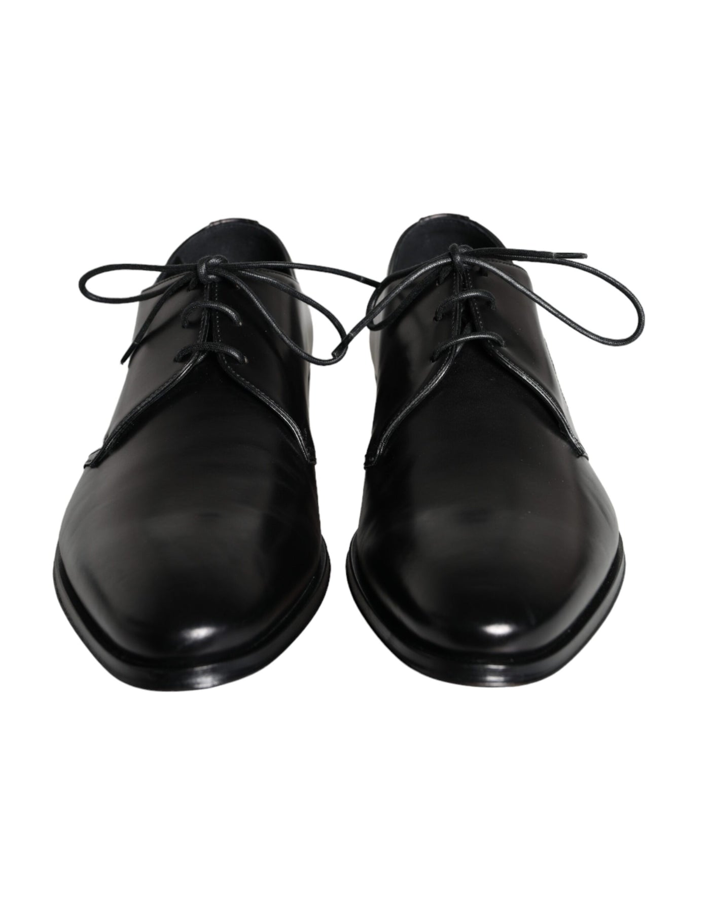 Dolce &amp; Gabbana Zwarte Kalfsleren Derby Herenschoenen