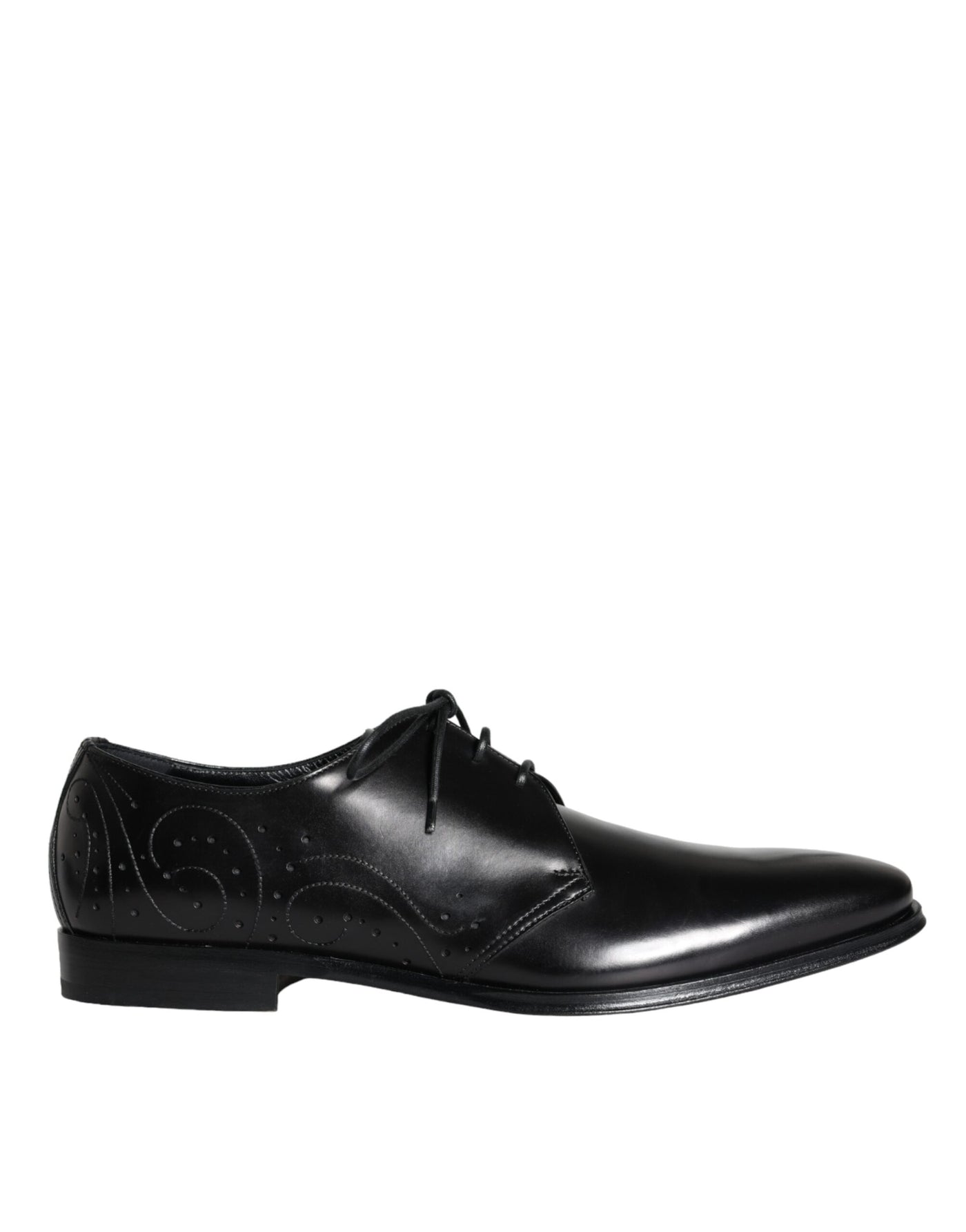 Dolce &amp; Gabbana Zwarte Kalfsleren Derby Herenschoenen