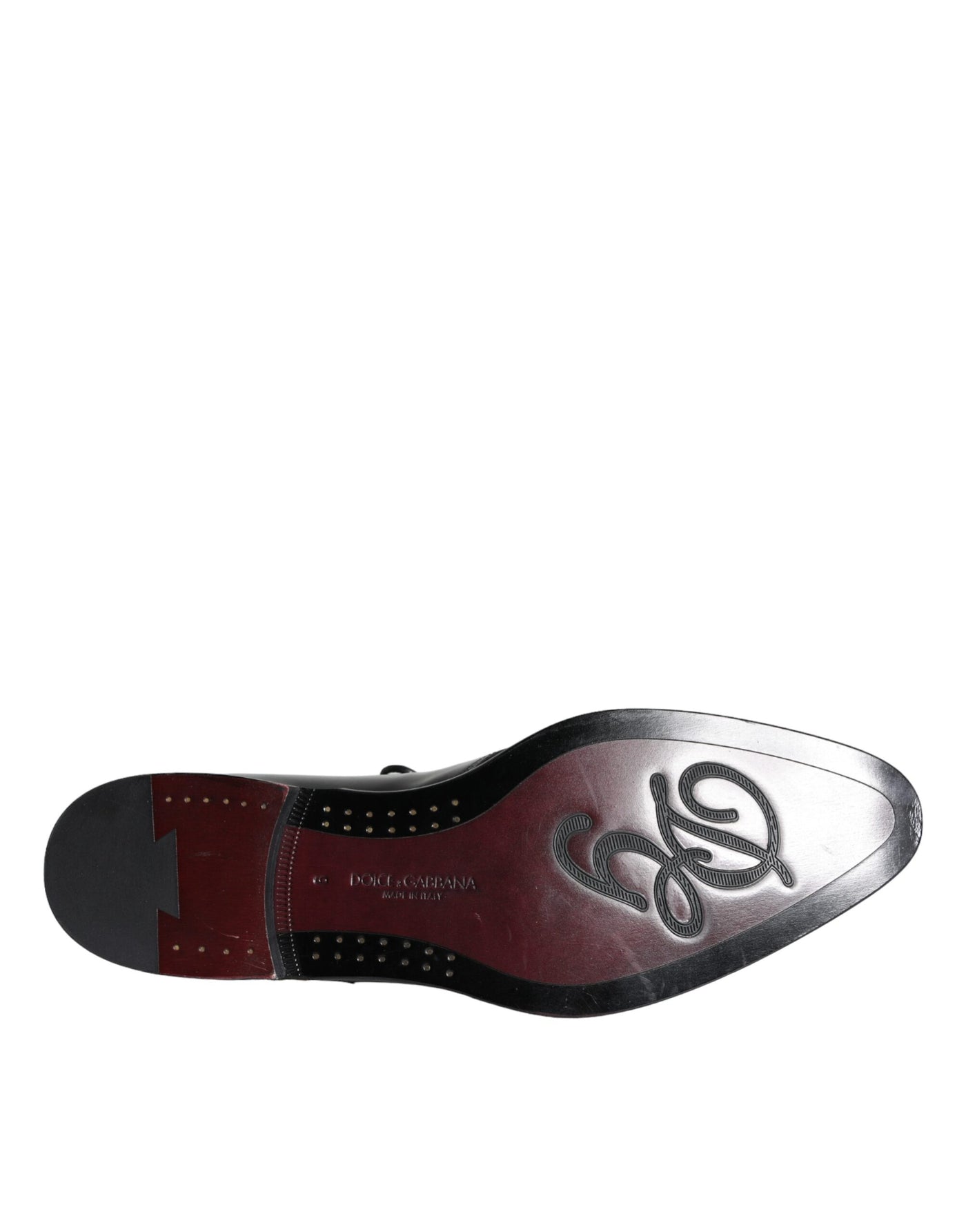 Dolce &amp; Gabbana Zwarte Kalfsleren Derby Herenschoenen