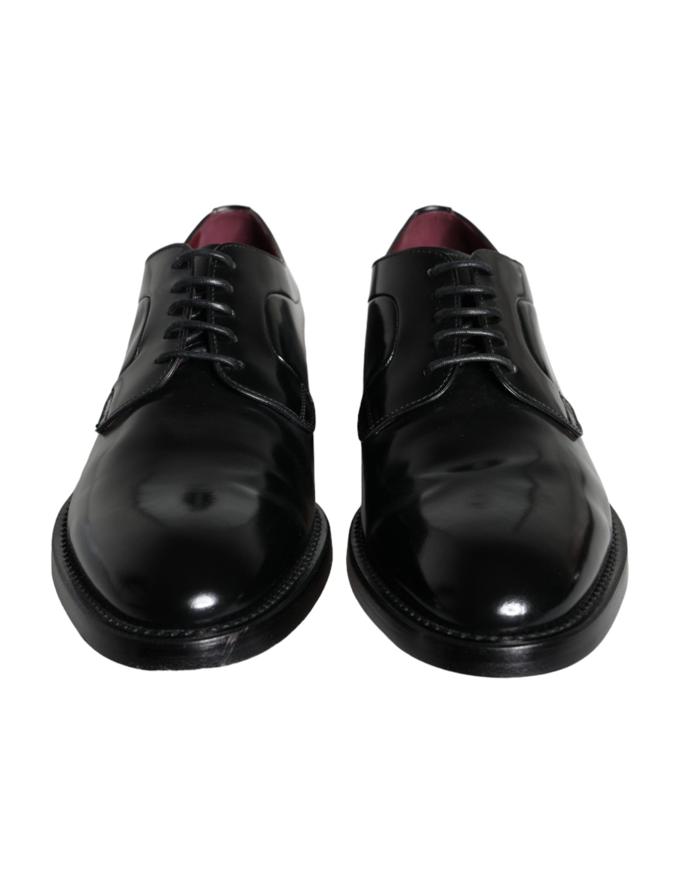 Dolce &amp; Gabbana Zwarte Kalfsleren Derby Herenschoenen