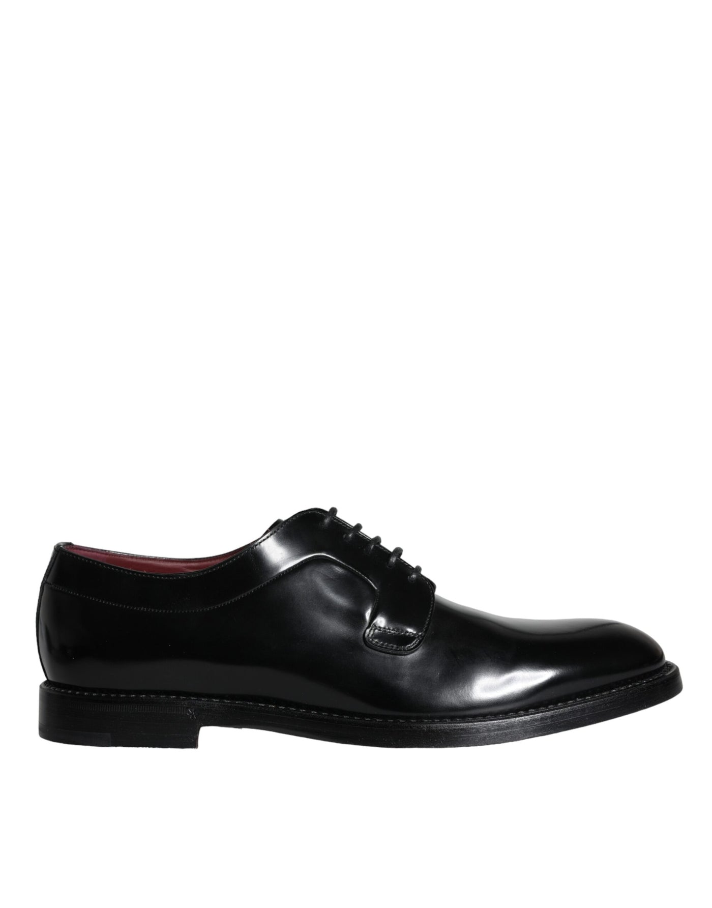 Dolce &amp; Gabbana Zwarte Kalfsleren Derby Herenschoenen