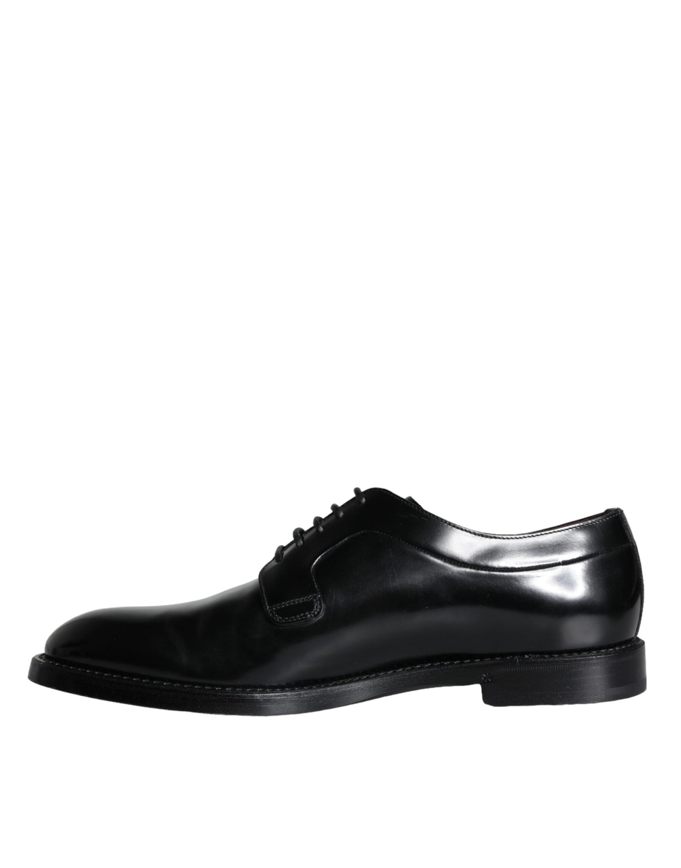 Dolce &amp; Gabbana Zwarte Kalfsleren Derby Herenschoenen