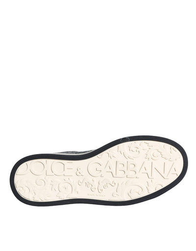 Dolce &amp; Gabbana Zwarte Leren Heren Lage Sneakers
