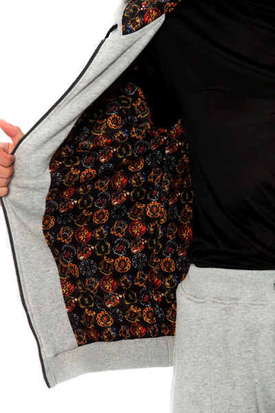 Miljardair Italiaanse couture grijs katoenen sweatshirt met capuchon