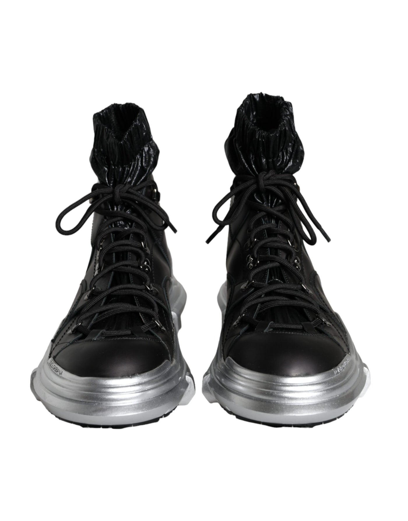 Dolce &amp; Gabbana Zwarte Nylon Galileo High Top Sneakers Schoenen