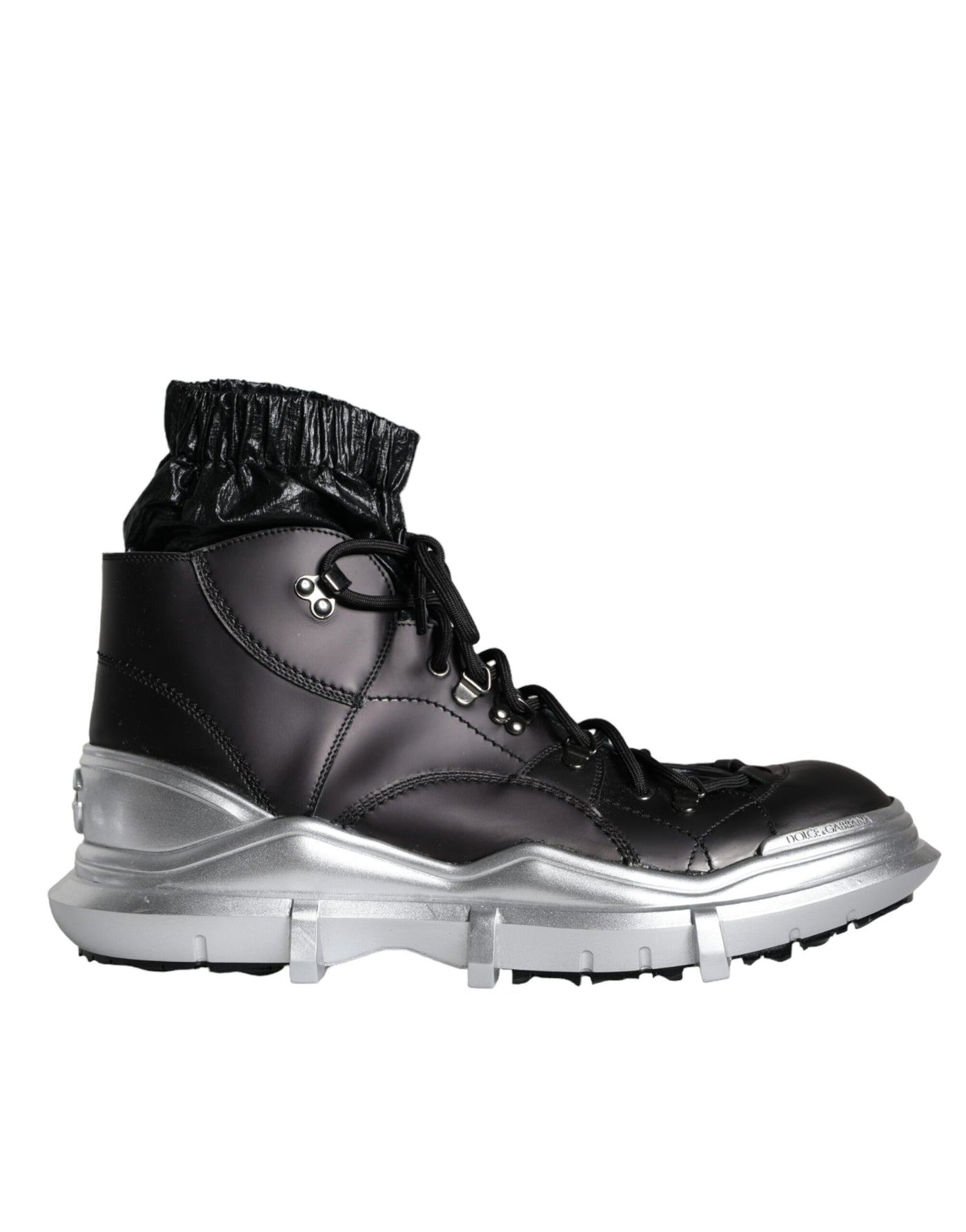 Dolce &amp; Gabbana Zwarte Nylon Galileo High Top Sneakers Schoenen