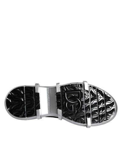 Dolce &amp; Gabbana Zwarte Nylon Galileo High Top Sneakers Schoenen