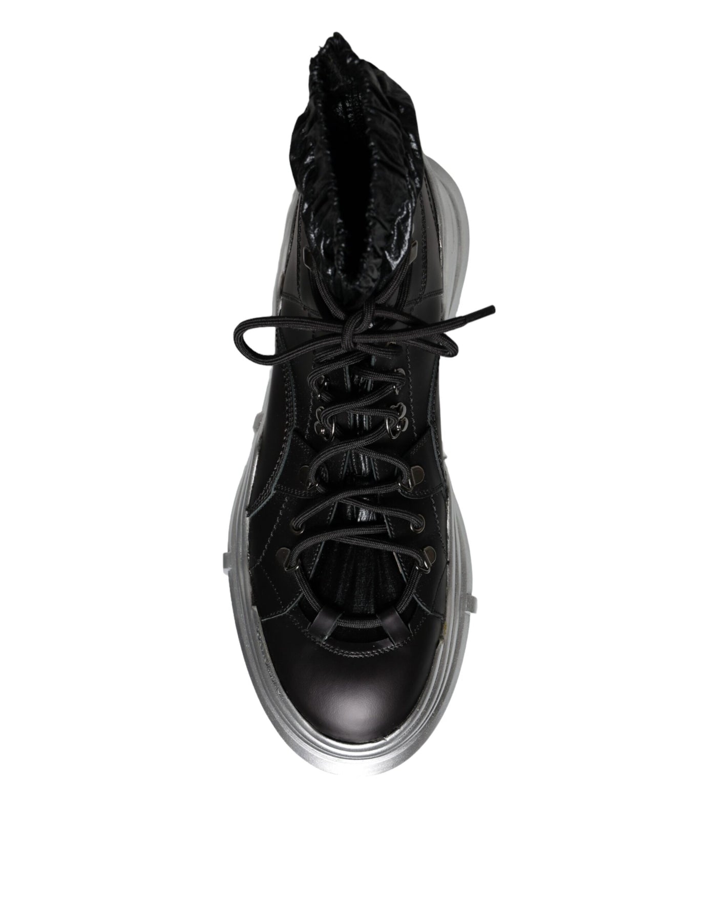 Dolce &amp; Gabbana Zwarte Nylon Galileo High Top Sneakers Schoenen