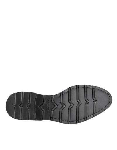 Dolce &amp; Gabbana Zwarte Suède Sicilia Veterschoenen