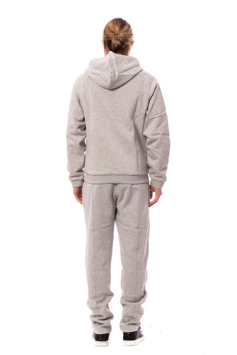 Miljardair Italiaanse couture grijs katoenen sweatshirt met capuchon