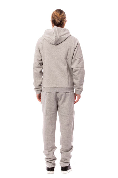Miljardair Italiaanse couture grijs katoenen sweatshirt met capuchon