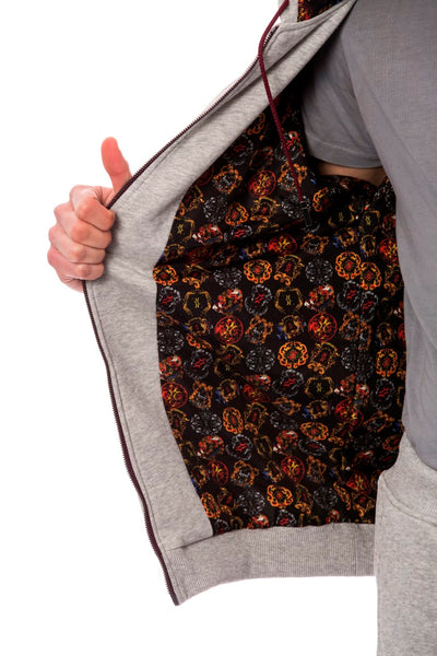 Miljardair Italiaanse couture grijs katoenen sweatshirt met capuchon