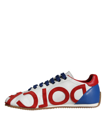 Dolce &amp; Gabbana Multicolor leren logo casual sneakers schoenen
