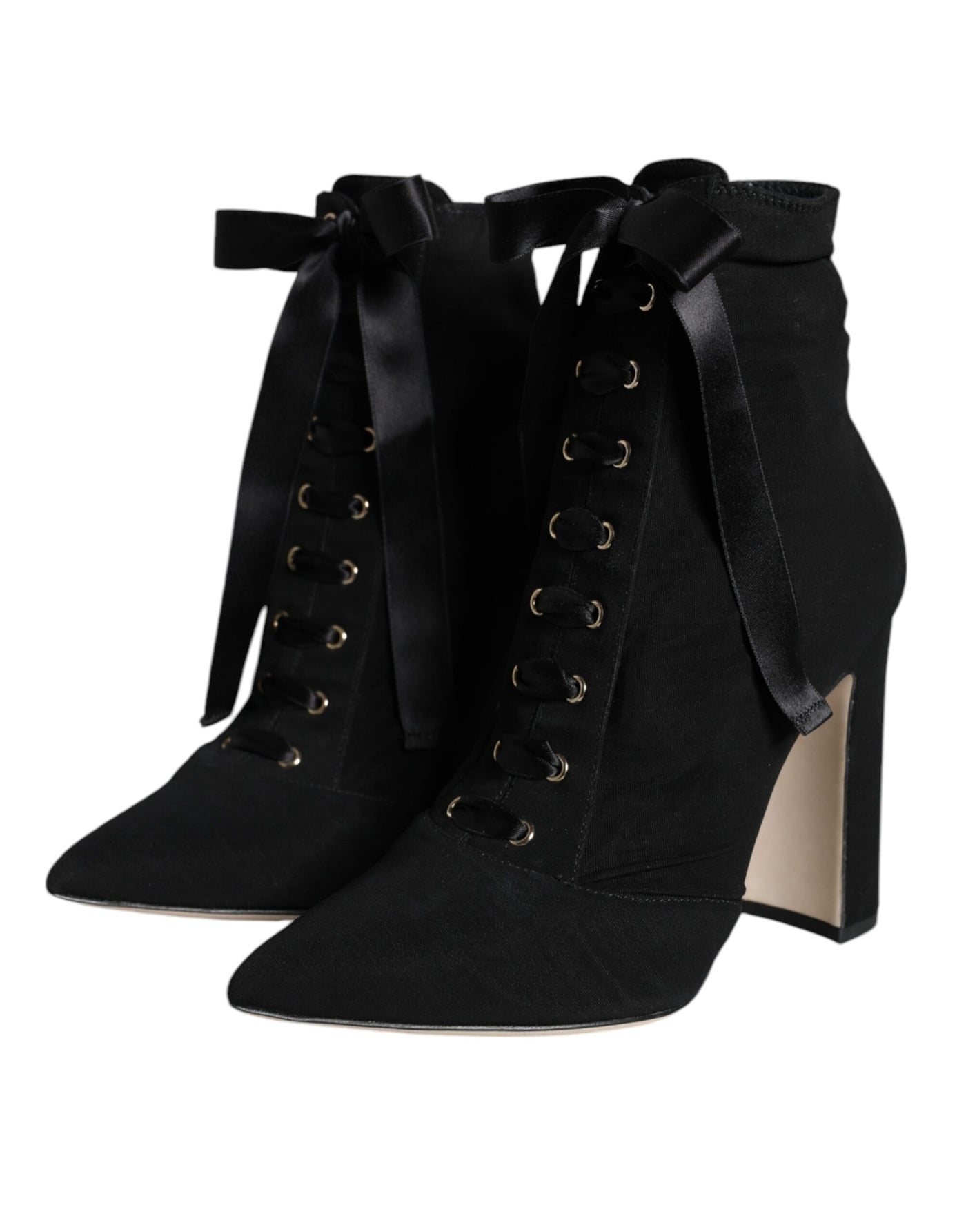 Bottines en jersey extensible noir Dolce &amp; Gabbana