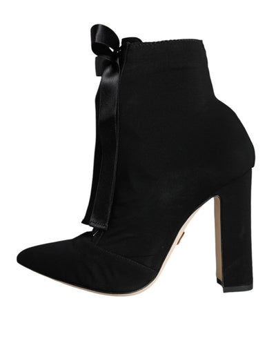 Bottines en jersey extensible noir Dolce &amp; Gabbana