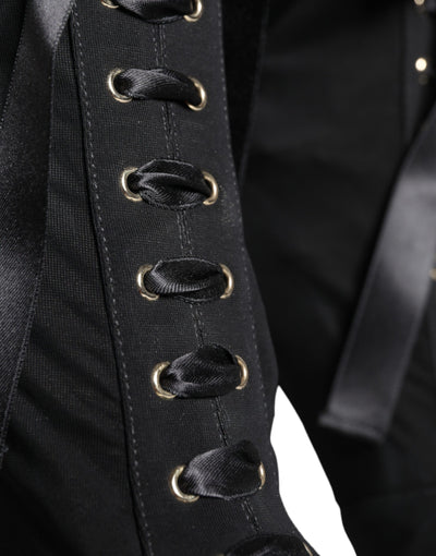 Bottines en jersey extensible noir Dolce &amp; Gabbana