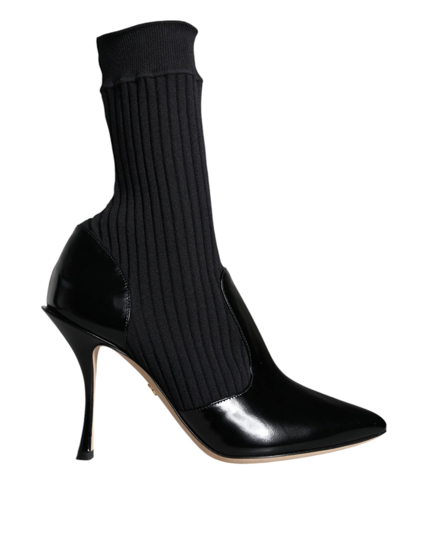 Dolce &amp; Gabbana - Bottines, chaussettes et talons aiguilles extensibles noirs