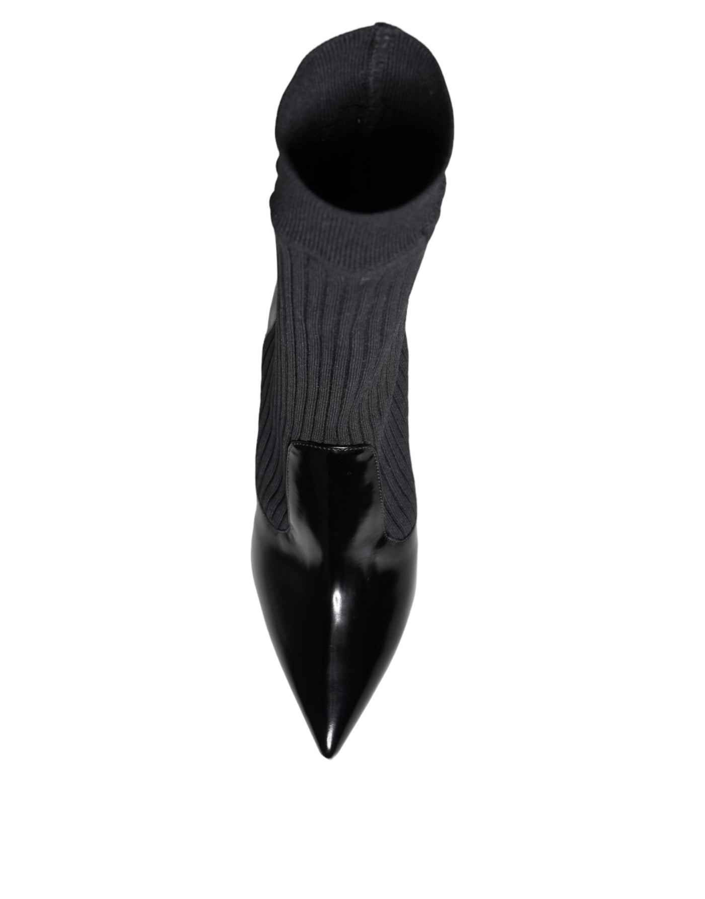 Dolce &amp; Gabbana - Bottines, chaussettes et talons aiguilles extensibles noirs