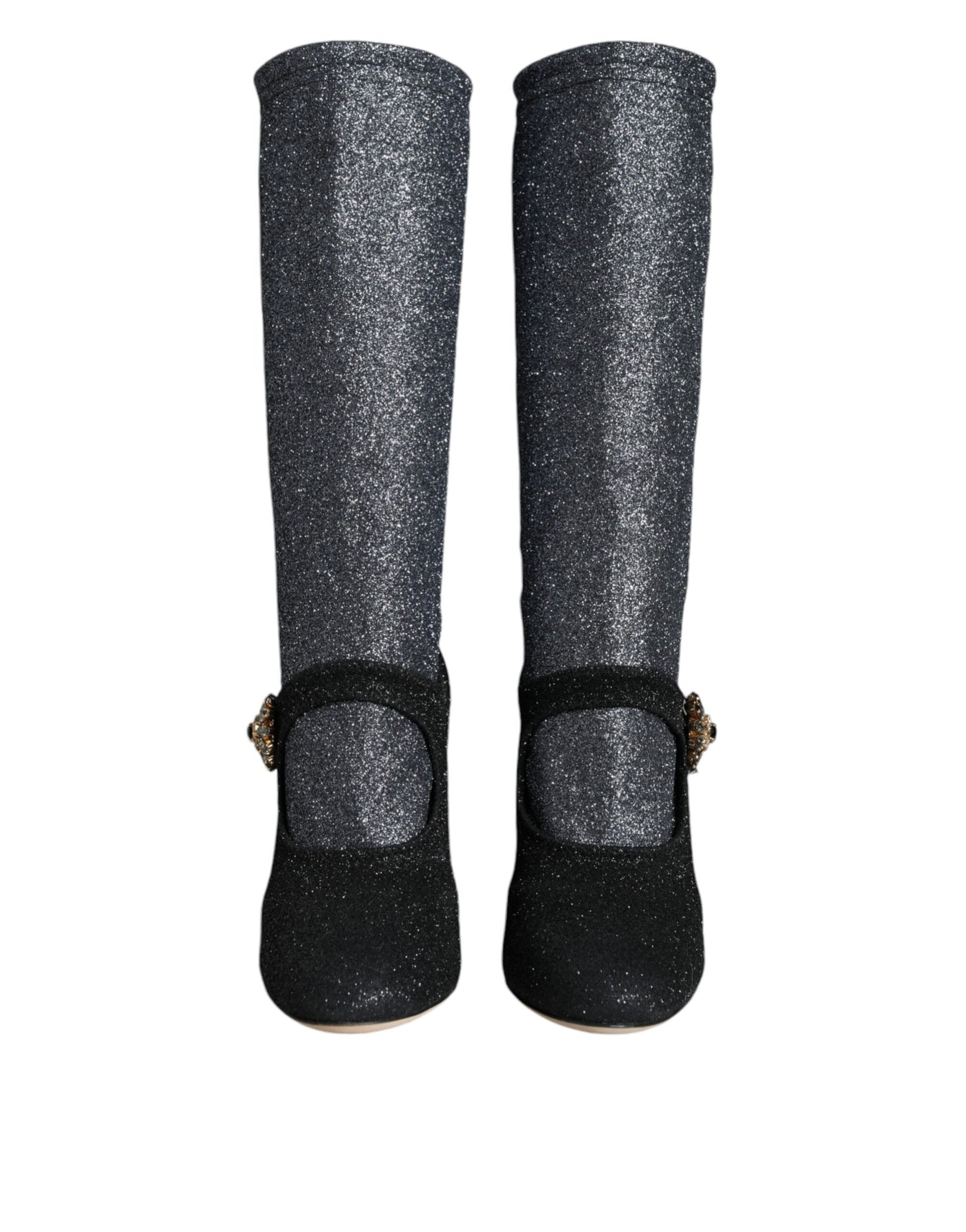 Bottines Mary Janes noires à cristaux Dolce &amp; Gabbana