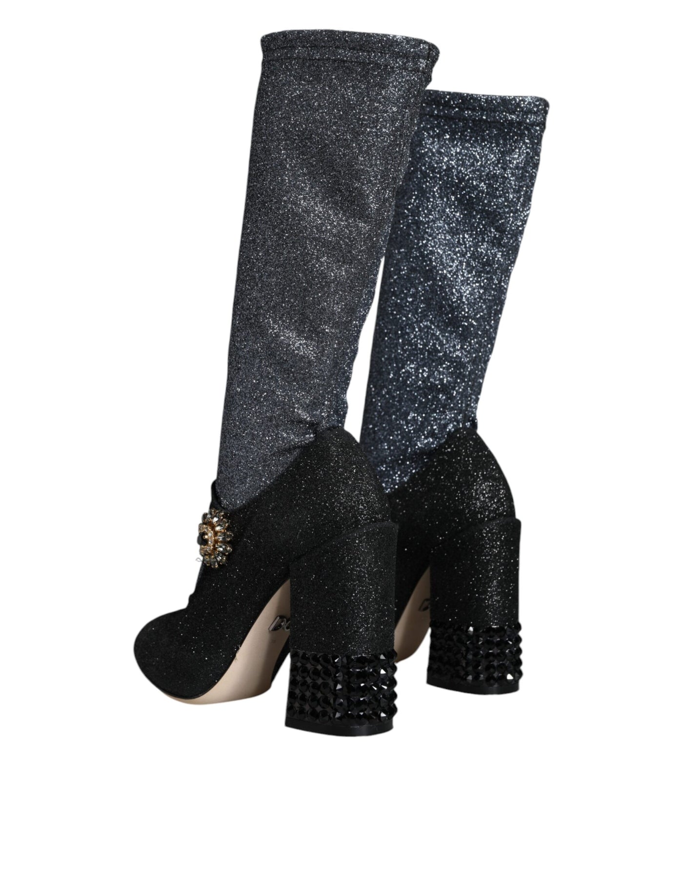 Bottines Mary Janes noires à cristaux Dolce &amp; Gabbana