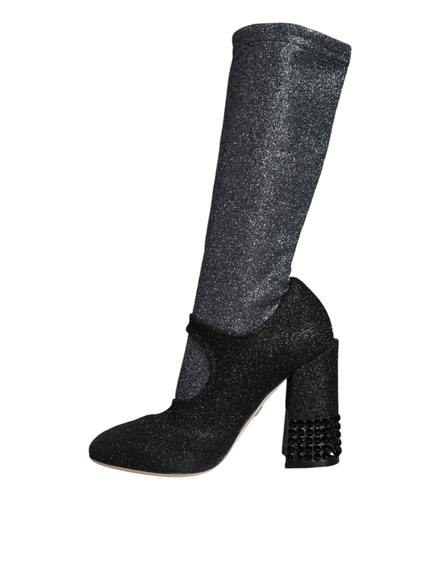 Bottines Mary Janes noires à cristaux Dolce &amp; Gabbana