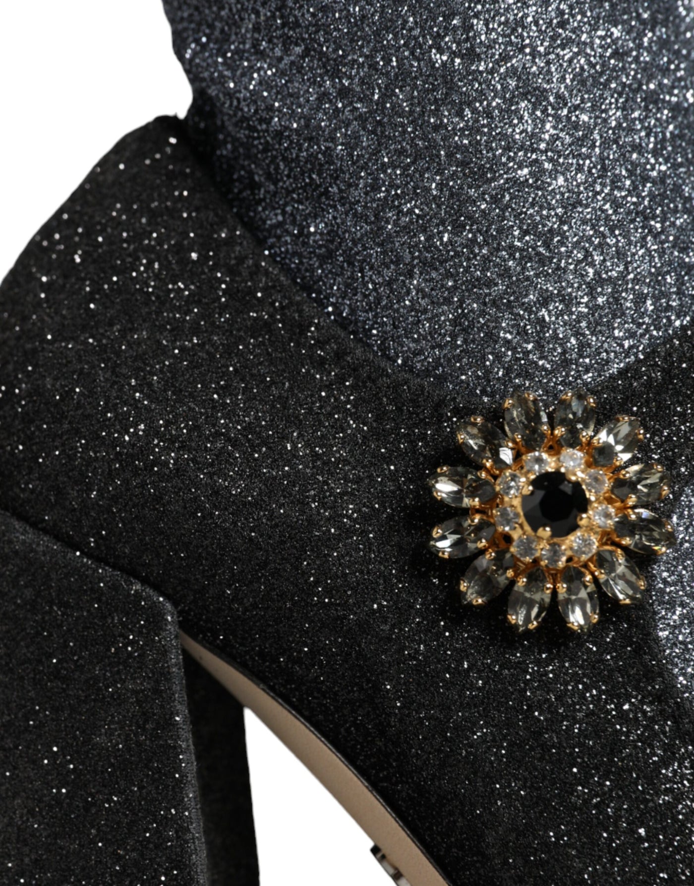 Bottines Mary Janes noires à cristaux Dolce &amp; Gabbana