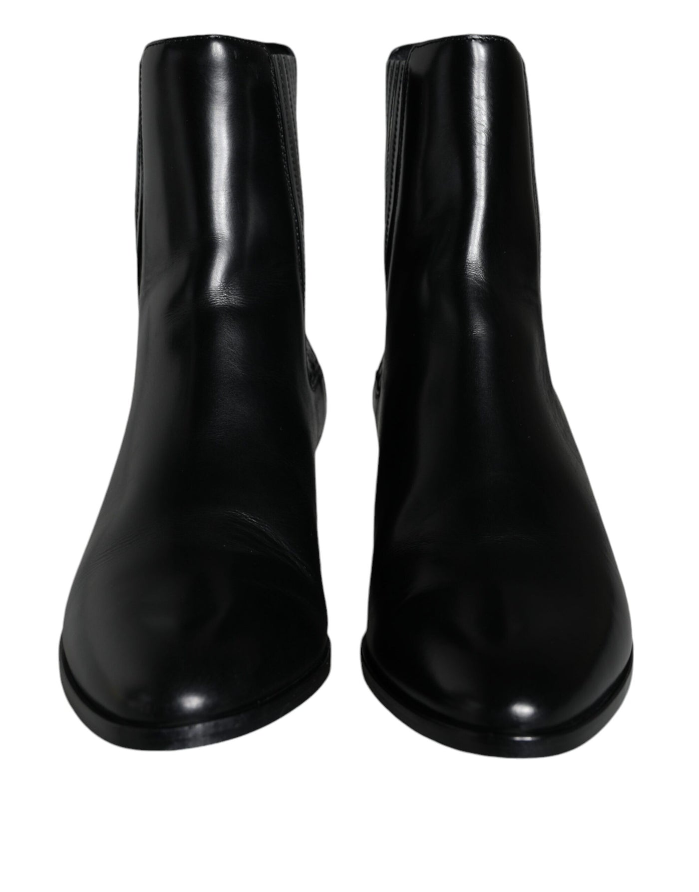 Bottines en cuir noir Dolce &amp; Gabbana