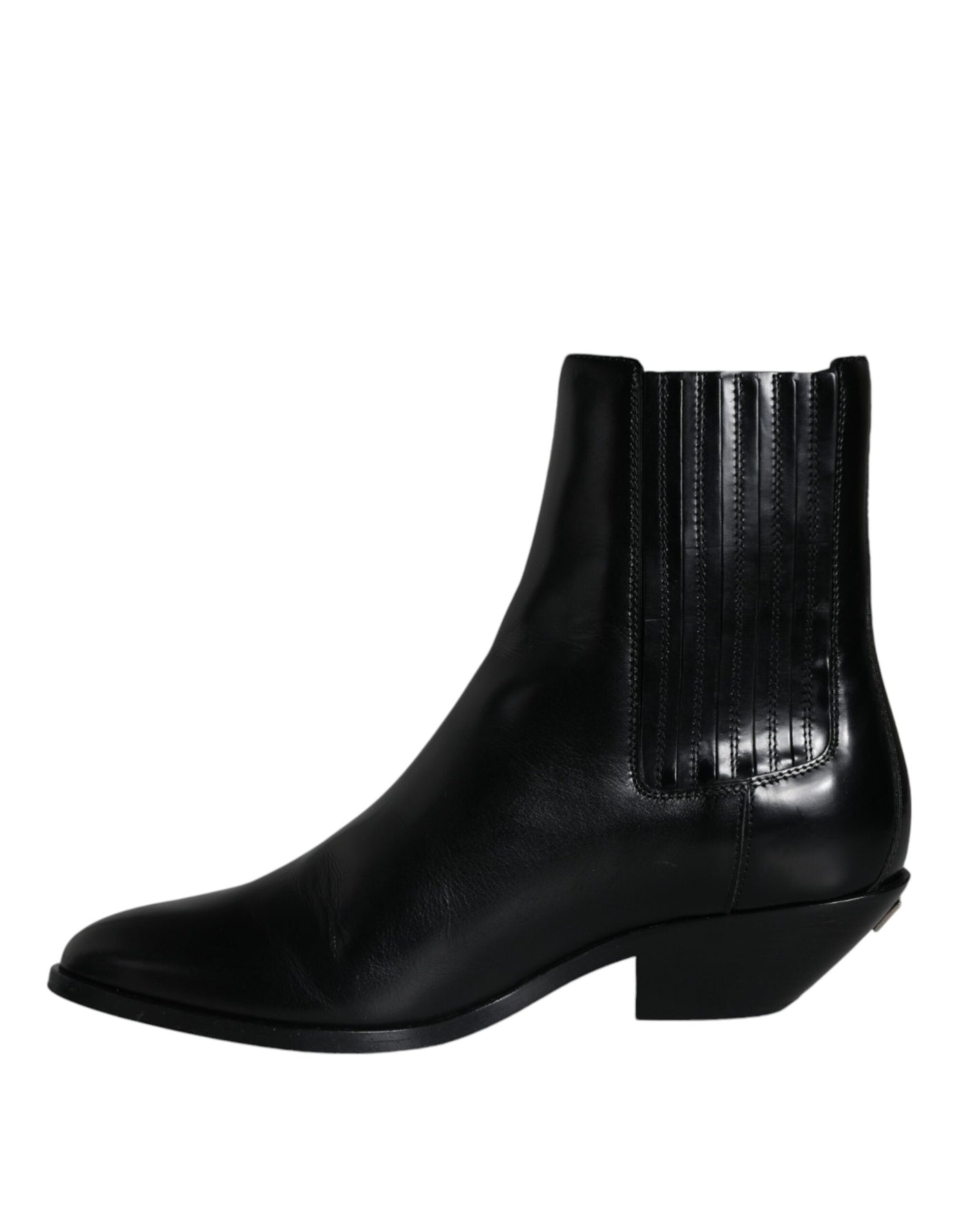 Bottines en cuir noir Dolce &amp; Gabbana