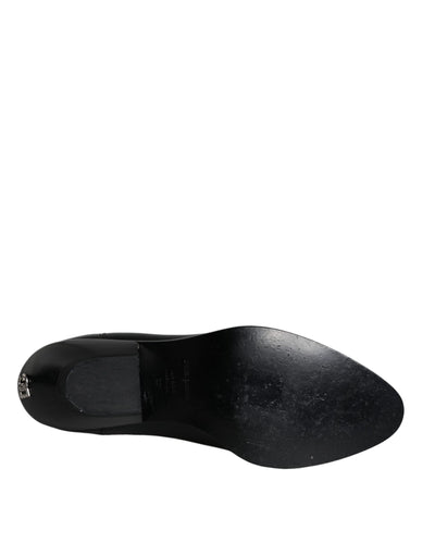 Bottines en cuir noir Dolce &amp; Gabbana