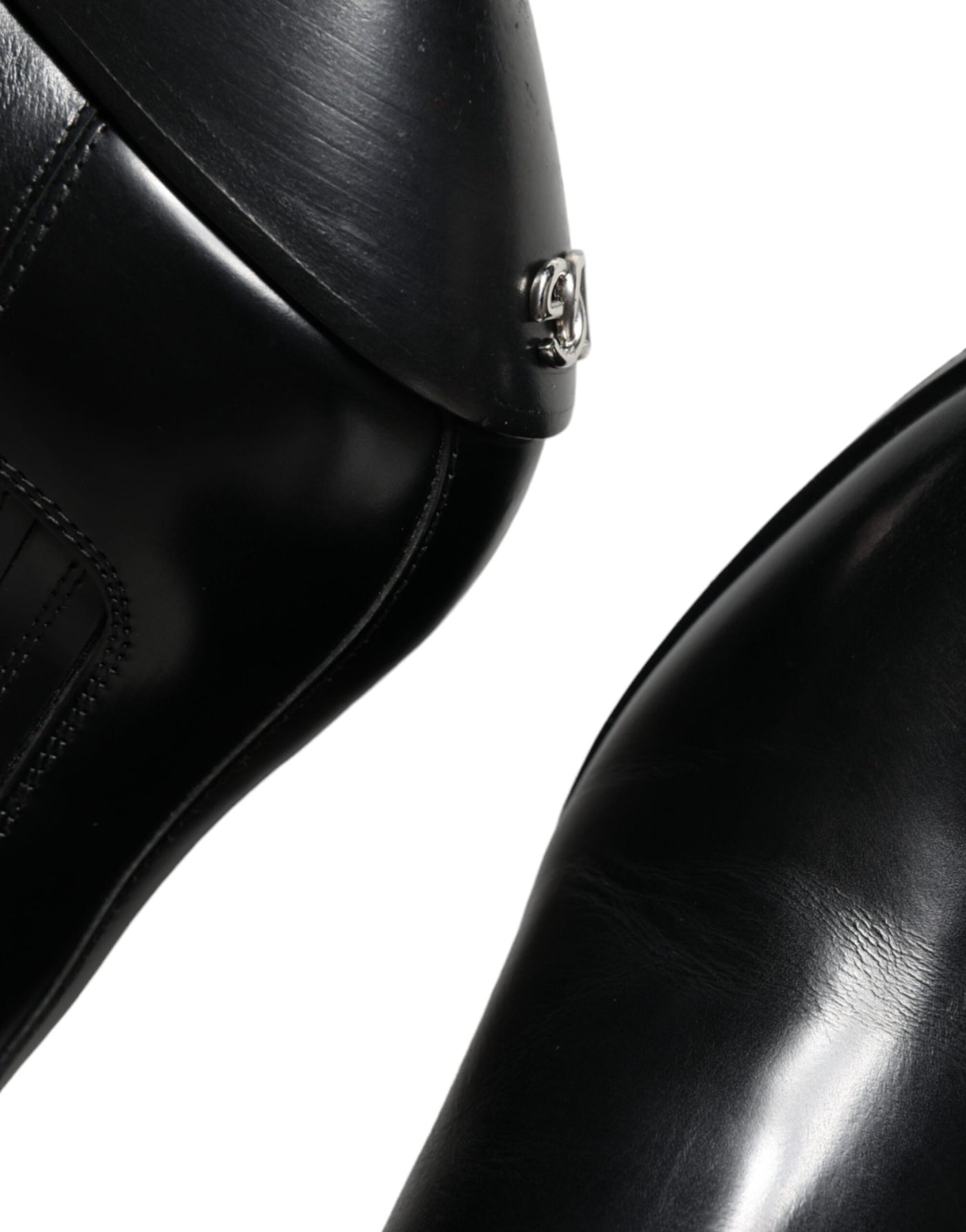 Bottines en cuir noir Dolce &amp; Gabbana