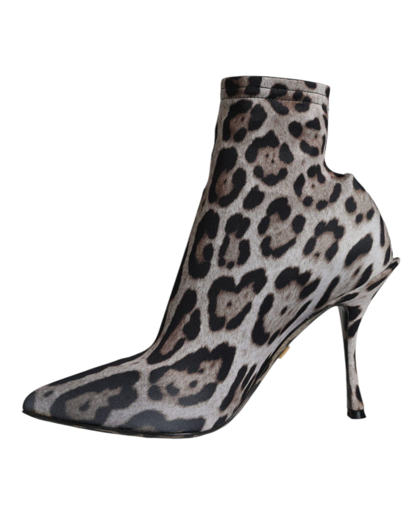 Bottines à talons extensibles léopard grises Dolce &amp; Gabbana