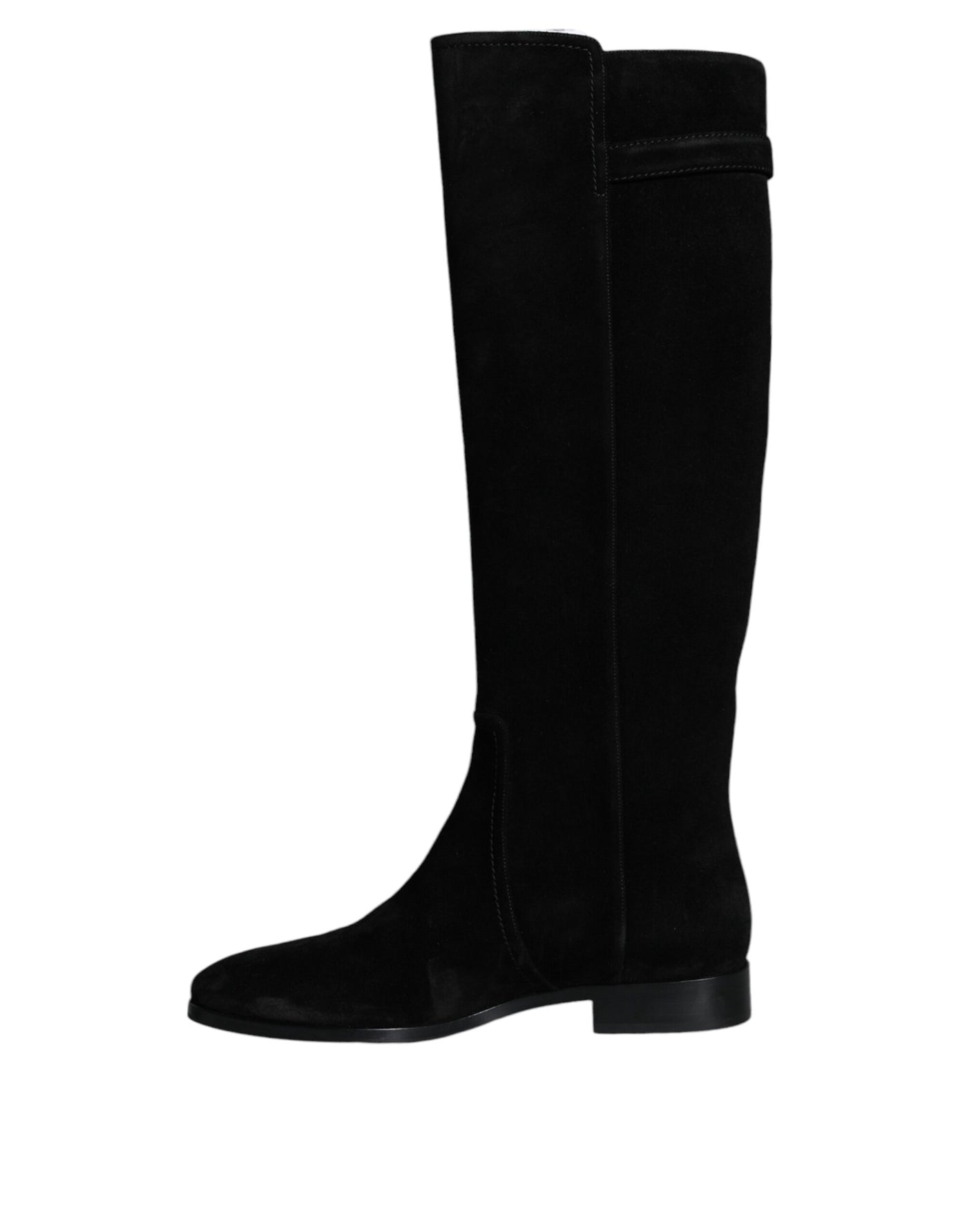 Bottes hautes en daim noir Dolce &amp; Gabbana