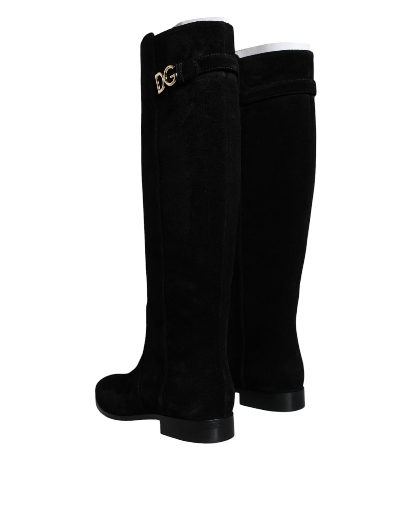 Bottes hautes en daim noir Dolce &amp; Gabbana