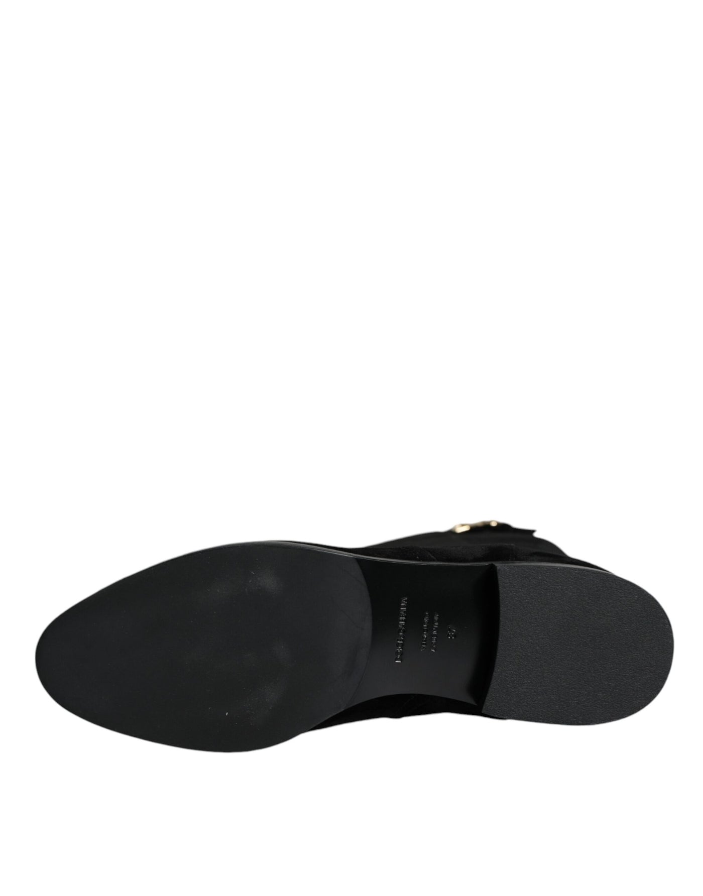 Bottes hautes en daim noir Dolce &amp; Gabbana