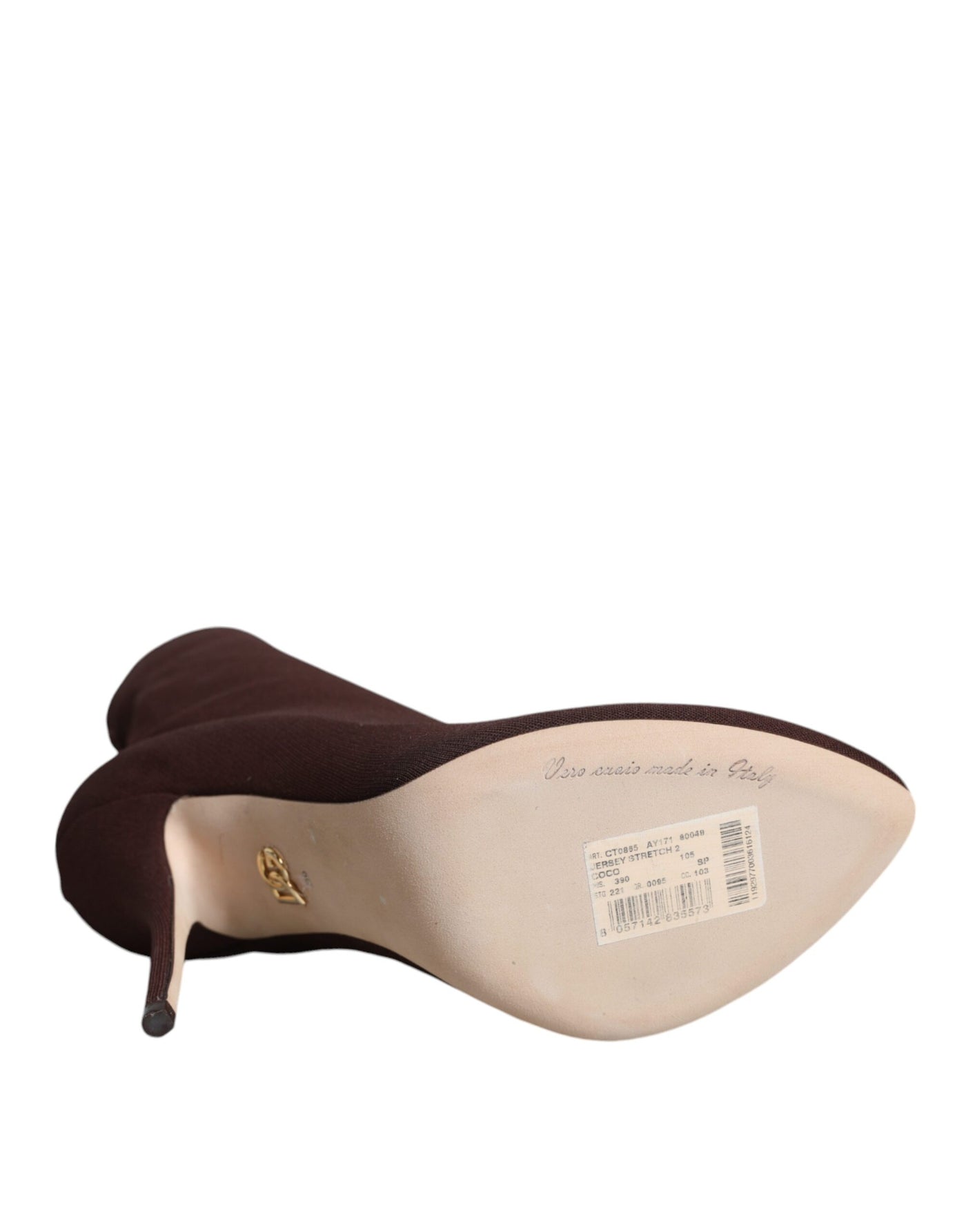 Chaussures à talons aiguilles marron Dolce &amp; Gabbana, chaussettes, bottines