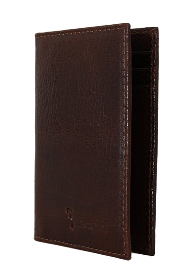 Billionaire Italiaanse Couture Bruine Leren Bifold Portemonnee