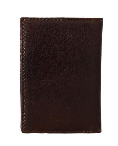 Billionaire Italiaanse Couture Bruine Leren Bifold Portemonnee