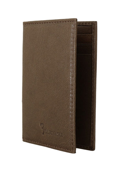 Billionaire Italiaanse Couture Bruine Leren Bifold Portemonnee