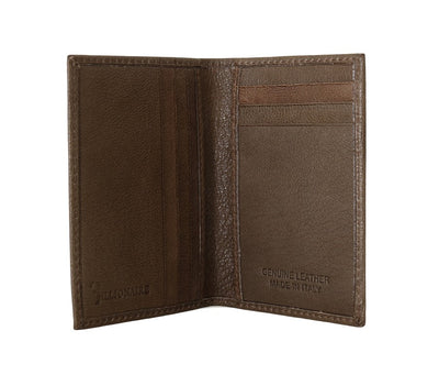 Billionaire Italiaanse Couture Bruine Leren Bifold Portemonnee