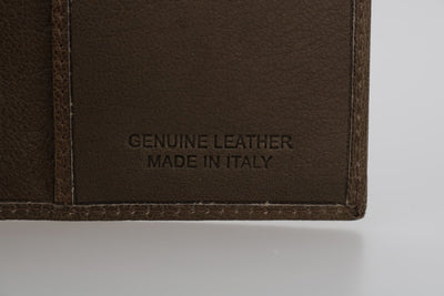 Billionaire Italiaanse Couture Bruine Leren Bifold Portemonnee