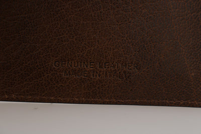 Billionaire Italiaanse Couture Bruine Leren Kaarthouder Portemonnee