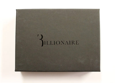 Billionaire Italiaanse Couture Bruine Leren Kaarthouder Portemonnee