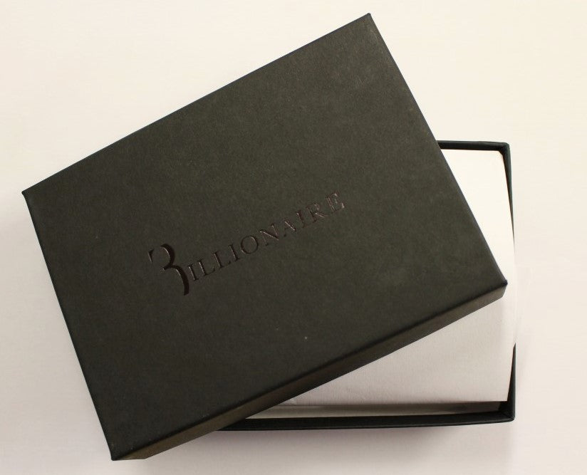 Billionaire Italiaanse Couture Bruine Leren Kaarthouder Portemonnee