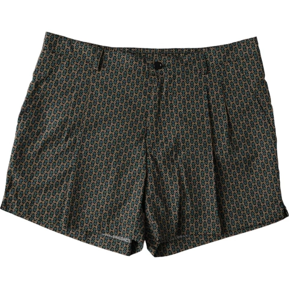 Dolce &amp; Gabbana Bruine Gestreepte Strandkleding Zwemshorts Badmode