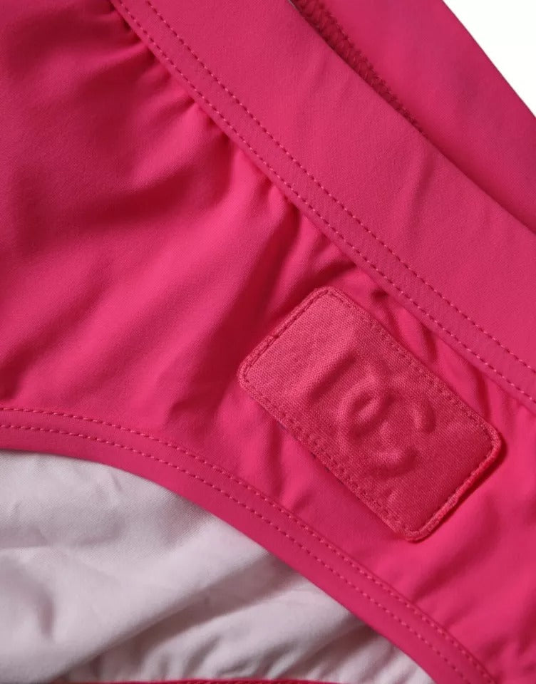 Dolce &amp; Gabbana Roze Nylon DG Logo Strandkleding Slip Badmode Heren