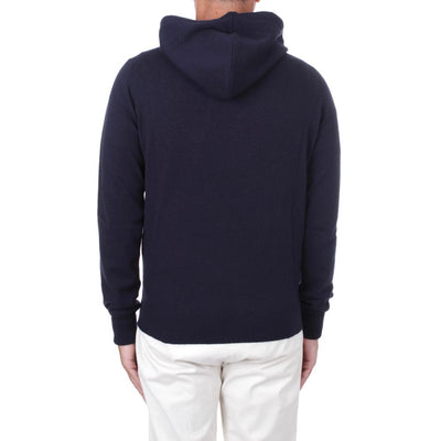 Sweat à capuche en laine bleue Alpha Studio pour homme