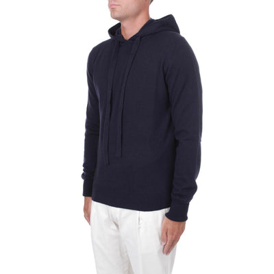 Sweat à capuche en laine bleue Alpha Studio pour homme