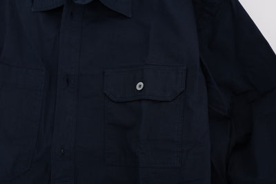 Chemise décontractée à manches longues en coton bleu John Galliano