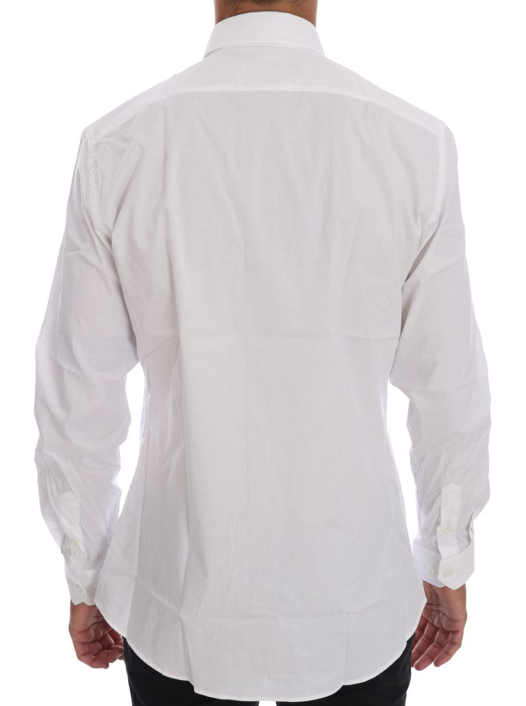Moschino Wit Katoenen Stretch Slim Fit Overhemd