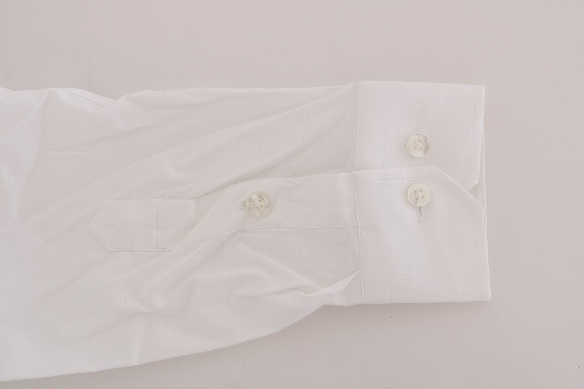 Moschino Wit Katoenen Stretch Slim Fit Overhemd